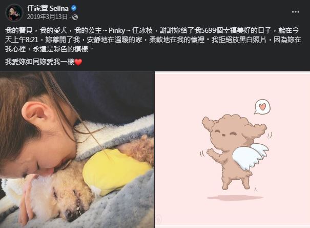 圖片翻攝自 任家萱 Selina 臉書