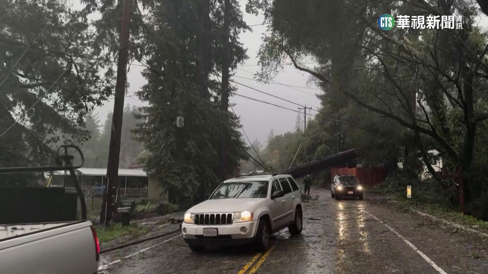 第12波「大氣河流」報到　加州風強雨大災情頻傳