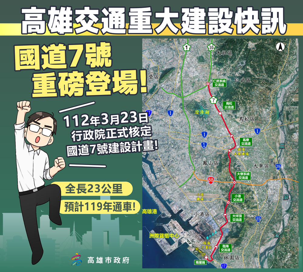 國道7號要來了！ 昨獲行政院核定 全線23km通車時間曝光