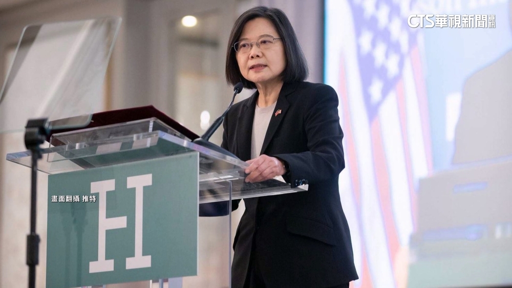 蔡赴紐約智庫演說　中國僑民再度集結抗議