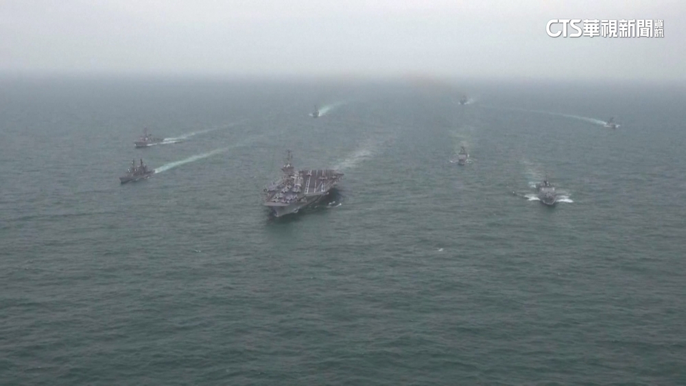 美日韓東海聯合訓練　尼米茲號航艦等8艦參加