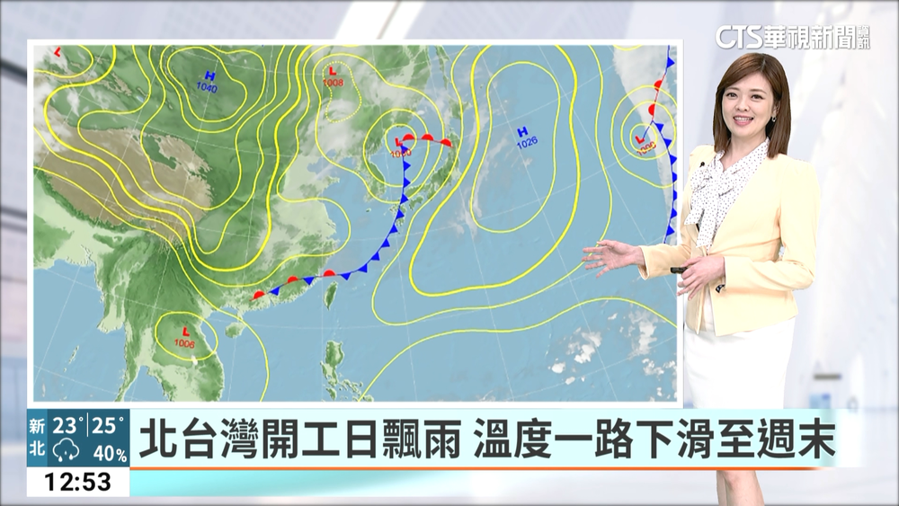 北台灣開工日飄雨　溫度一路下滑至週末