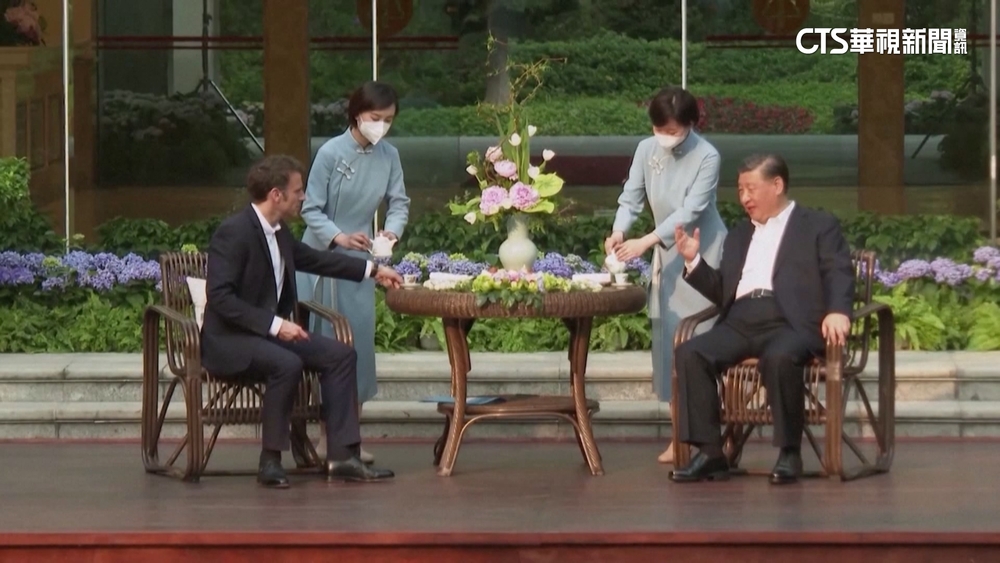 罕見出「京」　習近平招待馬克宏廣州品茗