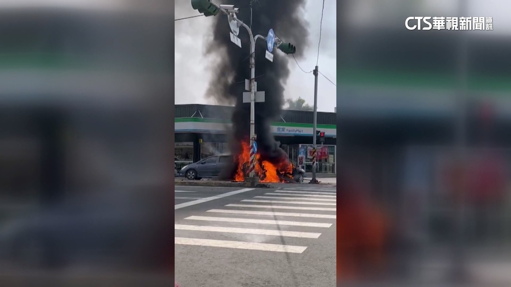 台南3車連環撞　撞擊猛烈2車瞬間成火球釀1傷