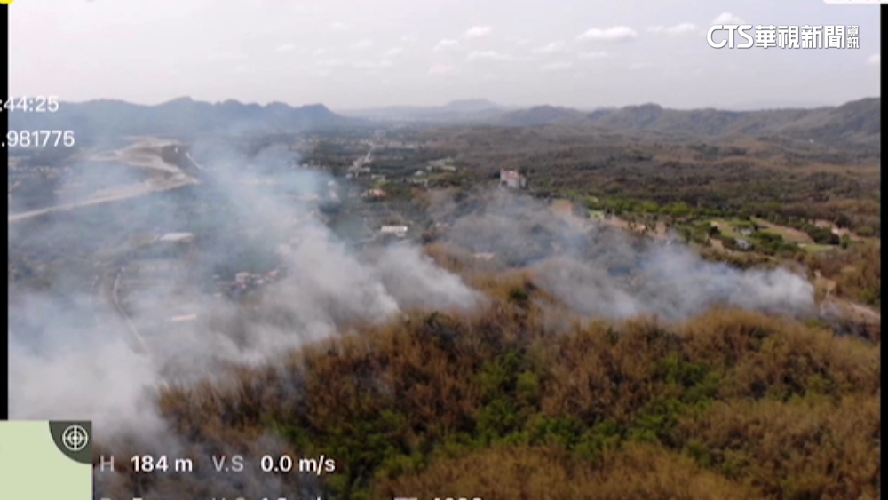 高雄內門山區火警悶燒復燃　空勤緊急出動灌救