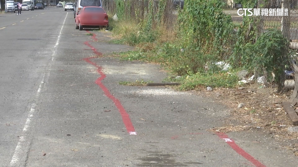 為了施工順利！　廠商竟私畫紅線還「歪七扭八」