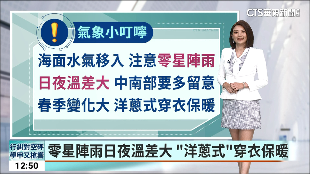 台灣附近水氣仍多　偶有局部短暫陣雨