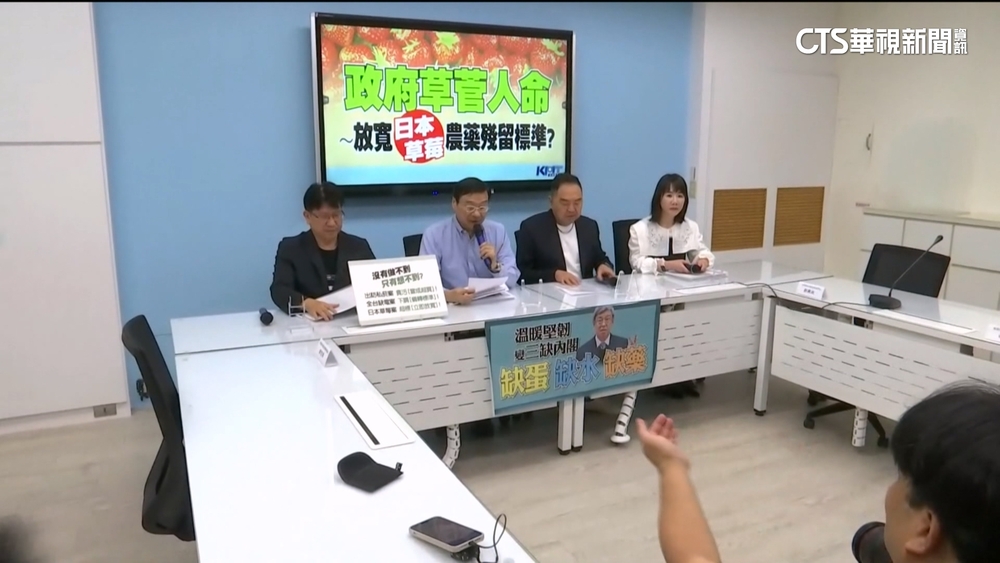 衛福部放寬日草莓2農藥　藍營轟草菅人命