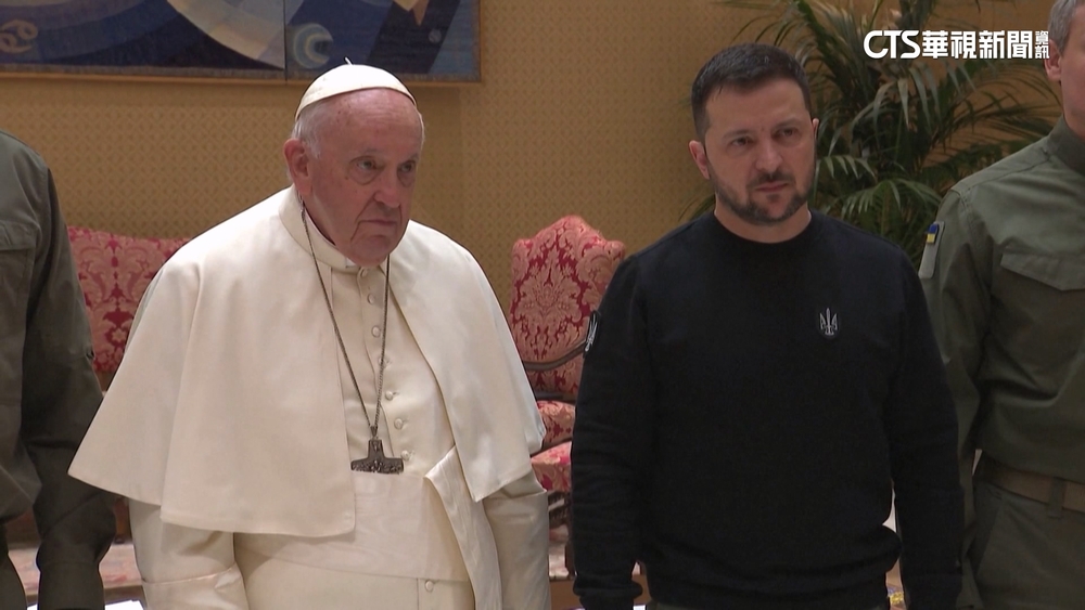 澤倫斯基前往梵蒂岡　會晤教宗方濟各
