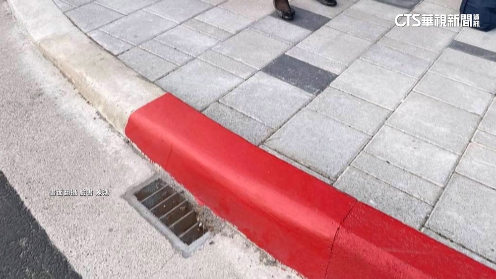 新竹火車站「紅線」凸起　美食家陳鴻母遭絆倒