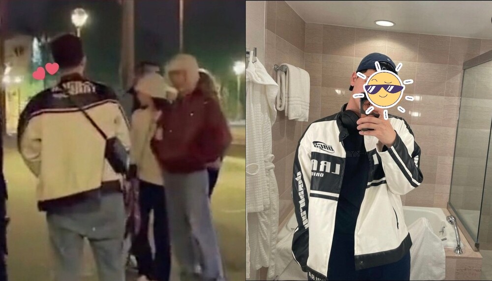 V、Jennie經紀人的裝扮 / 圖片翻攝自 推特