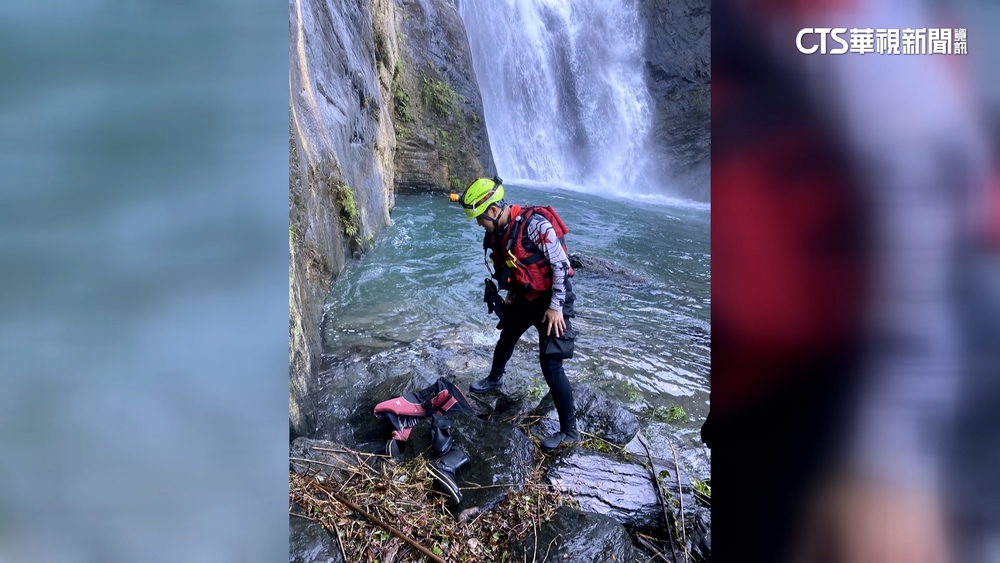 溪水暴漲！　飛龍瀑布溯溪團1死4失聯　吊掛救5人