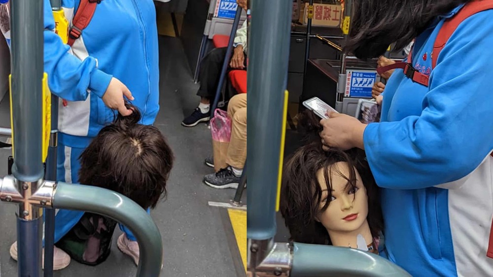 他抬頭見學生提「人頭」差點嚇到閃尿　美髮科學生笑了：常被誤會的事