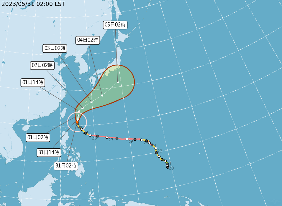 颱風路徑／氣象局提供