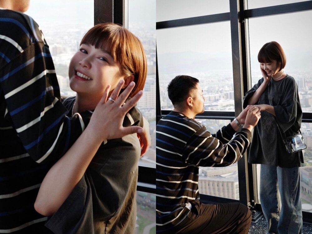 李佳穎曬手中鑽戒！小9歲男友驚喜出現日本求婚成功