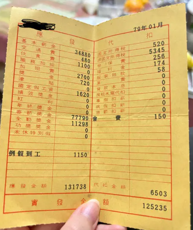 她挖出外公「33年前薪資條」！　網一看金額哀嘆：有辦法投胎到過去嗎？
