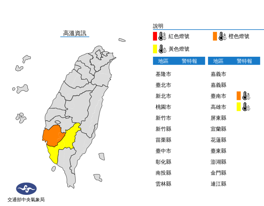 高溫資訊／氣象局提供