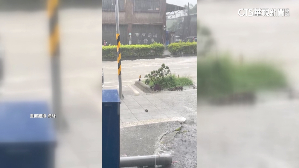 北台灣強降雨！　汐止多處淹水　機車慘泡水