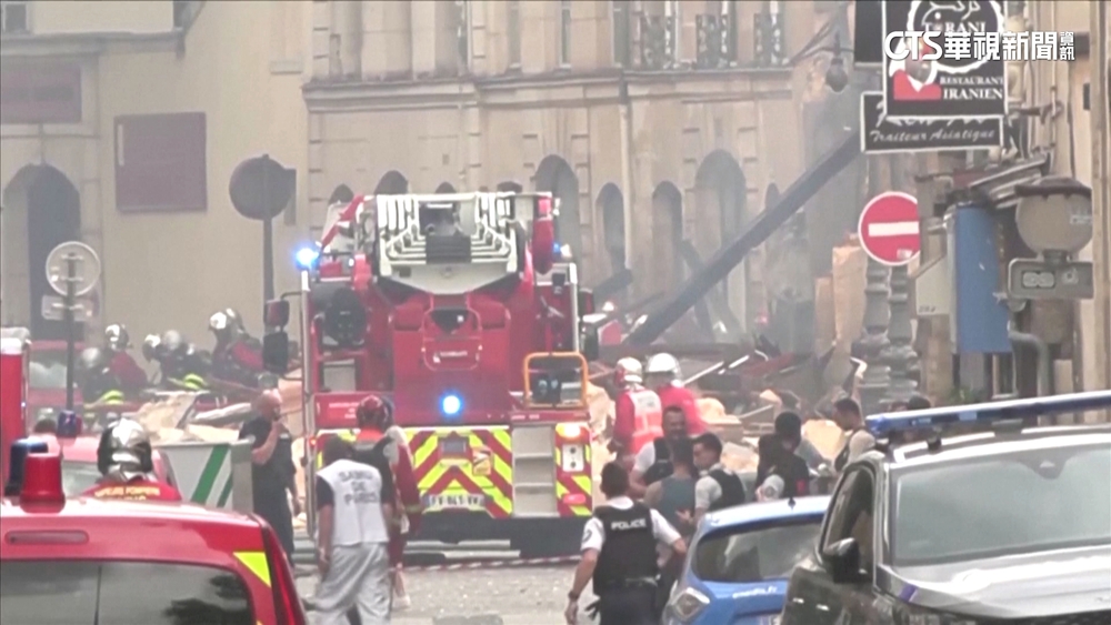 巴黎瓦斯氣爆建物塌至少29傷　消防急灌救