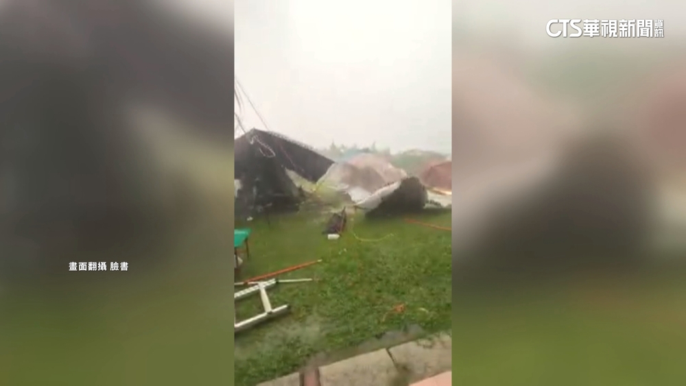 嘉義露營遇狂風暴雨帳篷飛走　台南雨彈炸淹水