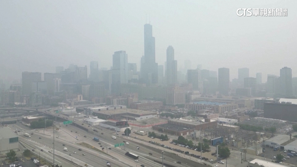 受加拿大林火波及　芝加哥空氣品質拉警報