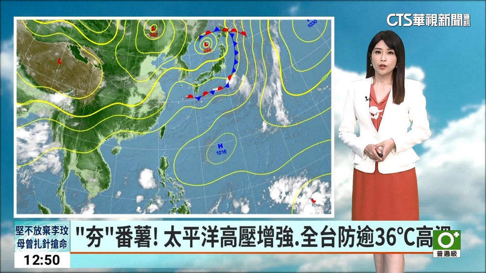 「夯」番薯！　太平洋高壓增強.全台防逾36℃高溫