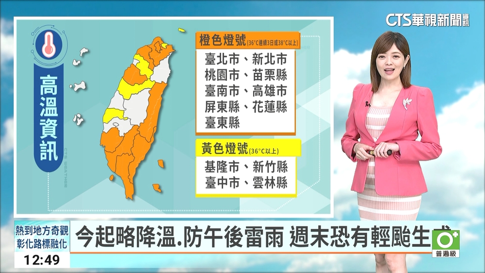 今起略降溫.防午後雷雨　週末恐有輕颱生成