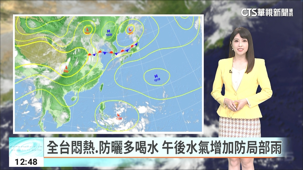 全台悶熱.防曬多喝水　午後水氣增加防局部雨