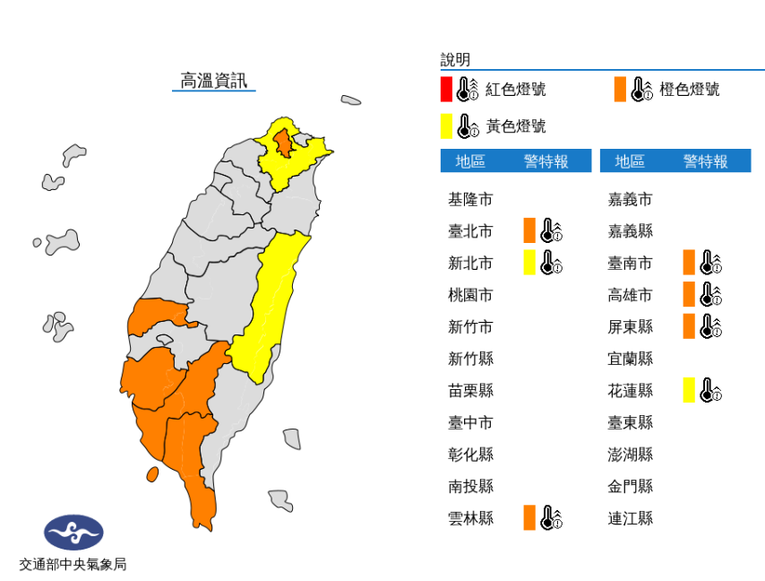 高溫資訊／氣象局提供