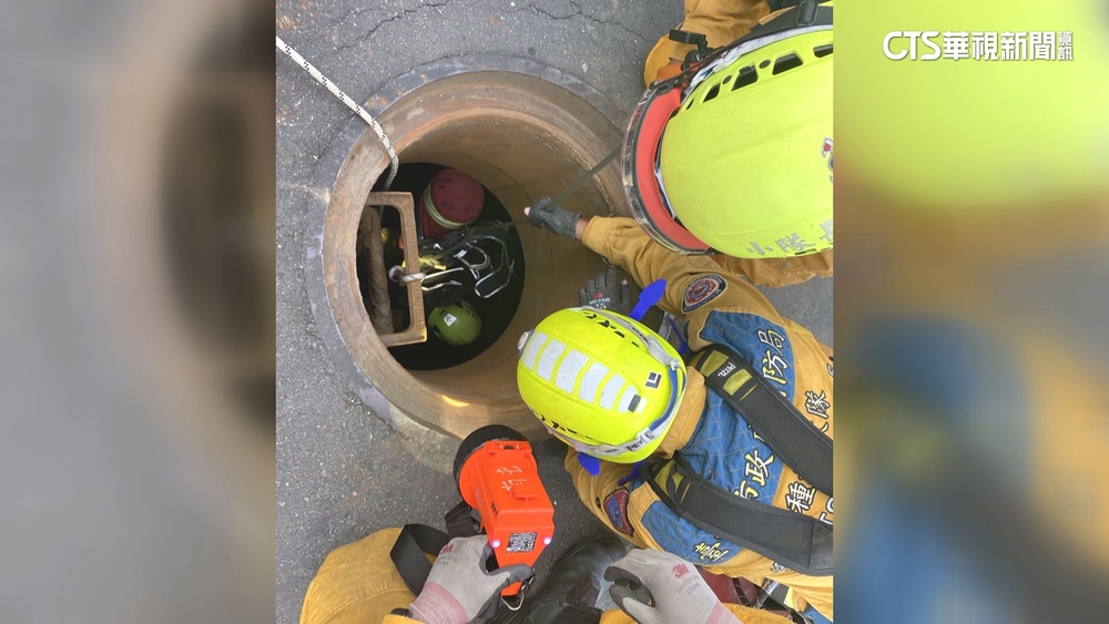 台中2工人墜下水道立坑　1人無生命跡象急救中