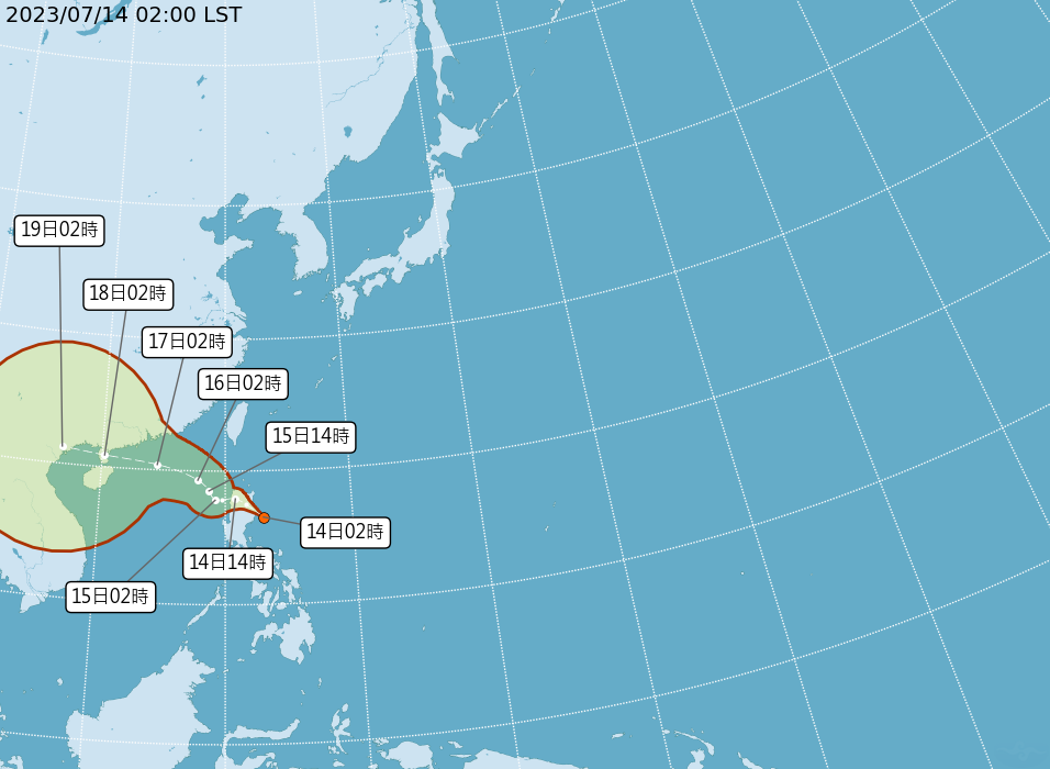 颱風路徑／氣象局提供