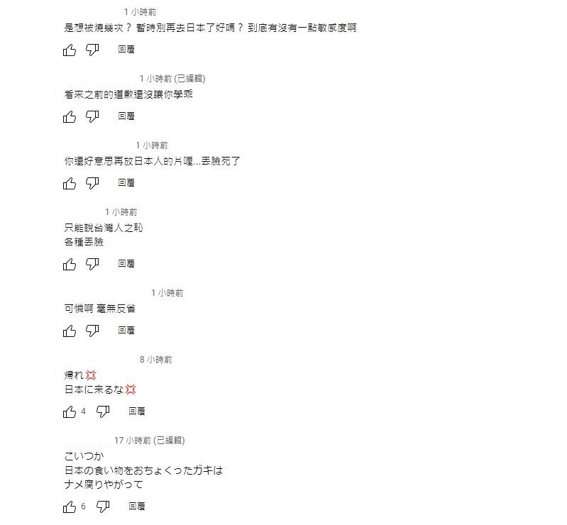 圖片翻攝自 圖片翻攝自 蔡阿嘎 YouTube 留言