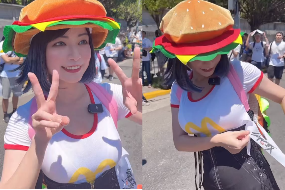 郭鬼鬼認「外流照、有1女」　道歉後現身凱道 穿「陳之漢堡裝」應援館長