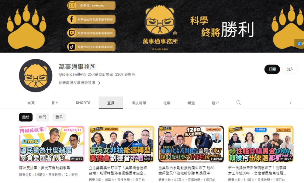 朱學恒復出？YT「悄悄改名」上新片　主持人黃光芹：團隊是全新的