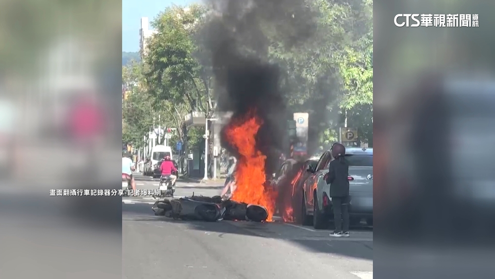17歲無照騎士疑超車不慎 「撞車起火」釀4傷