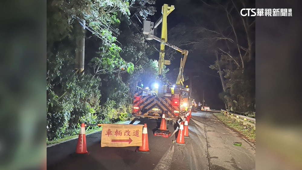 高壓電線遭吹落　屏東牡丹一度停電