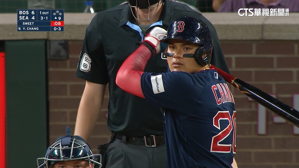 張育成跑出內野安打　終結15支0打擊低潮