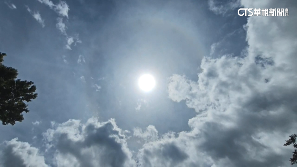 卡努颱風逼近北台灣　武陵農場天空現日暈美景