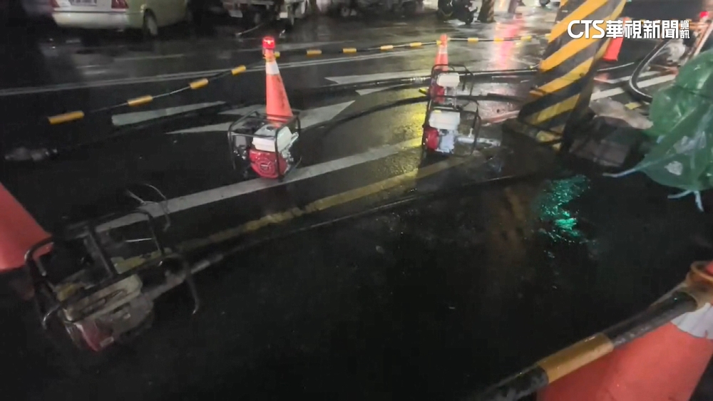 卡努颱風+大潮！　基隆愛四路深夜又淹水