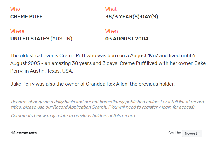 圖片翻攝自 Guinness World Records 官網