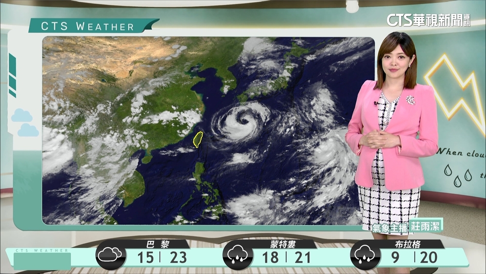 西南風影響　中南部持續降雨　東半部高溫