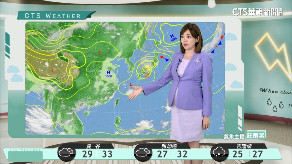 中南部留意陣雨或雷雨　北東留意高溫