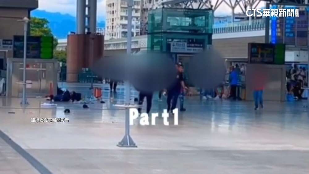 驚！疑移工口角　台中火車站外亮刀追逐.找到4人