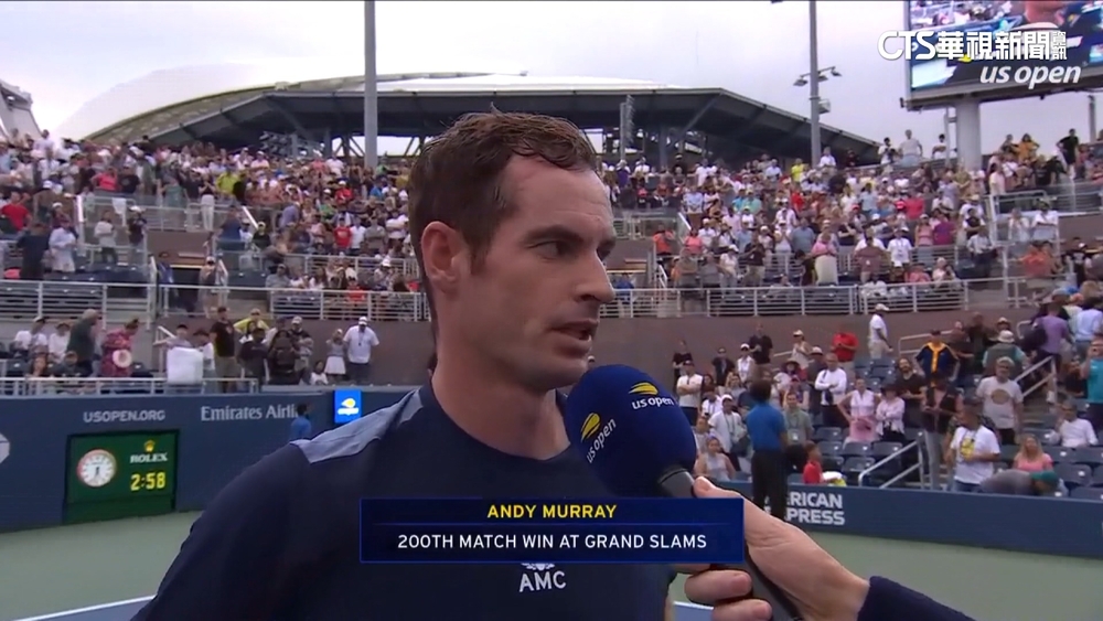 Murray擺脫傷勢　美網首輪「直落三」奪大滿貫200勝