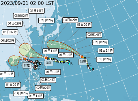 海葵颱風漸近　白天各地降雨機率偏高　5縣市大雨特報 　