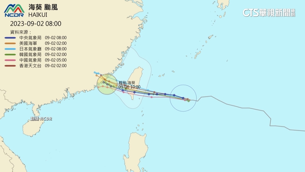 海葵路徑預報分歧　賈新興曝歐美模式恐「2次登陸」
