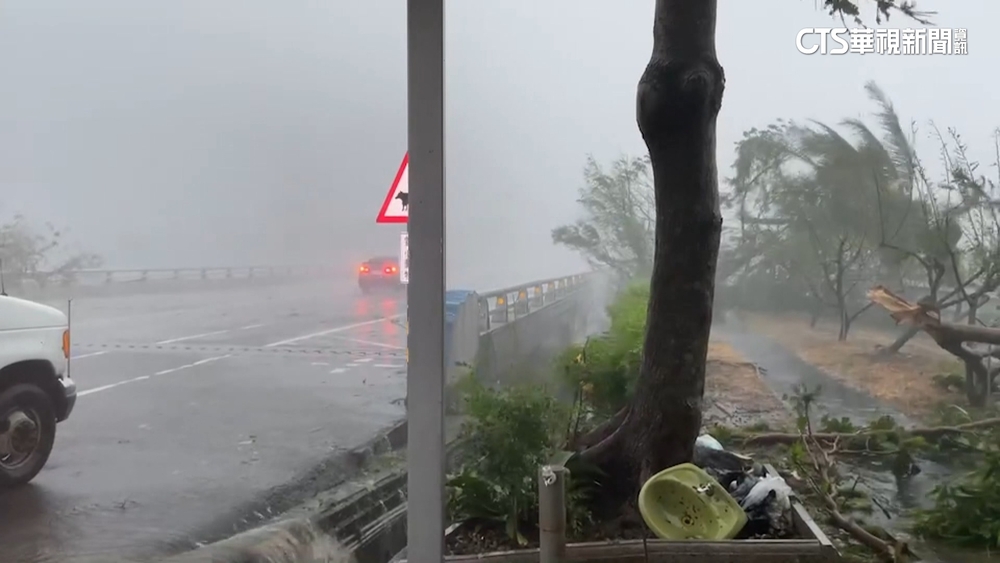 小心安全！「海葵」登陸樹倒招牌掉　民眾驚險繞路