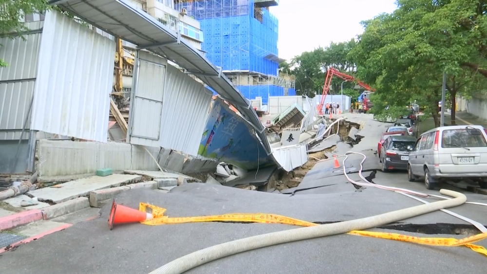 大直建案施工致民宅塌陷！　基泰建設首發聲認「施工不慎」：已全面停工