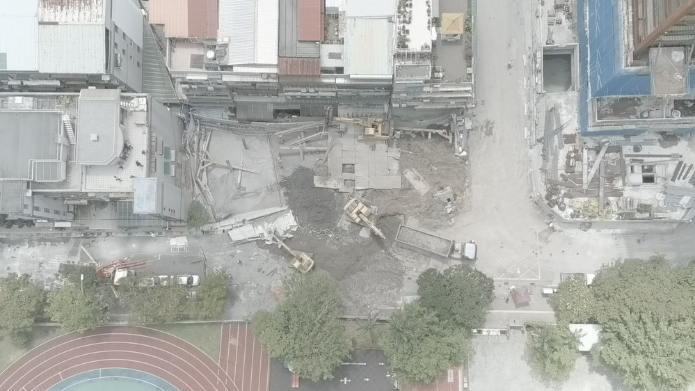 大直建案空拍圖／台北市政府消防局提供