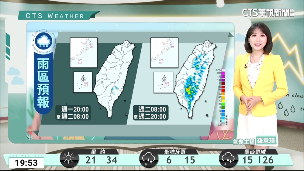 各地晴到多雲　午後山區留意較大雨勢